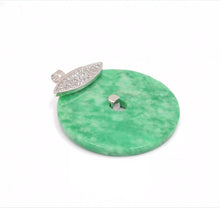 Load image into Gallery viewer, Nature Jade Fortune Round Pendant Necklace Gift Jewelry charm Blessing Jewelry b
