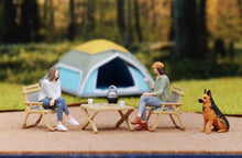 Load image into Gallery viewer, 1:64 Painted Figure Model Miniature Resin Diorama Cafe Sitting Pose Lady Man Toy Collection