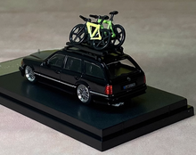 Load image into Gallery viewer, Mortal 1:64 Black VIP S124 E300 Wagon Roof Bike Model Diecast Metal Car New