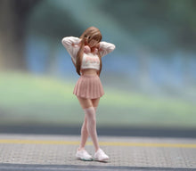 Load image into Gallery viewer, 1:64 Painted Figure Model Miniature Resin Diorama Sand Toy Headset Pinky Girl
