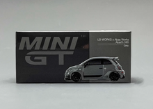 Load image into Gallery viewer, MINIGT 1:64 Gray Abarth 595 LB Works ABAS Sports Model Diecast Metal Car New Collection