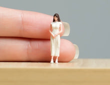Load image into Gallery viewer, 1:64 Painted Figure Model Miniature Resin Diorama Toy Sand White Qipao Lady Girl