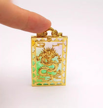 Load image into Gallery viewer, Nature Jade Dragon Rectangle Pendant Necklace Gift Jewelry charm Blessing Lucky