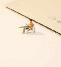 Load image into Gallery viewer, 1:64 Painted Figure Model Miniature Resin Diorama Sand Toy Reading Chairs People