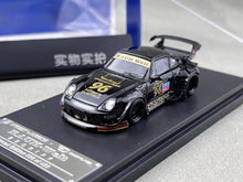Load image into Gallery viewer, SW 1:64 Black RWB 911 Charlene Racing Sports Model Diecast Metal Car New Collection