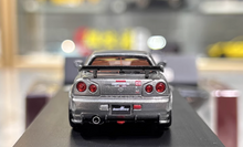 Load image into Gallery viewer, MH 1:64 Gray Skyline GTR R34 NISMO CRS VER Sports Model Diecast Metal Car New Collection