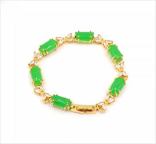 Load image into Gallery viewer, Nature Jade Beaded Bracelet Jewelry Blessing Lucky Fortune Gift For Her green g