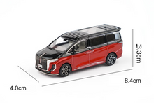 Load image into Gallery viewer, XCARTOYS 1:64 Red Black Hongqi HQ9 MPV Mini Van Model Diecast Metal Car