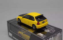 Load image into Gallery viewer, JDM64 1:64 Yellow Carbon Civic Type R EK9 Sports Model Diecast Metal Car New Collection