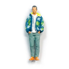 Load image into Gallery viewer, 1:64 Painted Figure Mini Model Miniature Resin Diorama Winter Trendy Casual Man