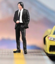 Load image into Gallery viewer, 1:64 Painted Figure Model Miniature Resin Diorama Sand Man In Black Suit Dog Toy Collection