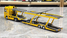 Load image into Gallery viewer, 1:64 Yellow AMG Actros Gigaspace 4x2 Trailer Truck Model Diecast Metal Car