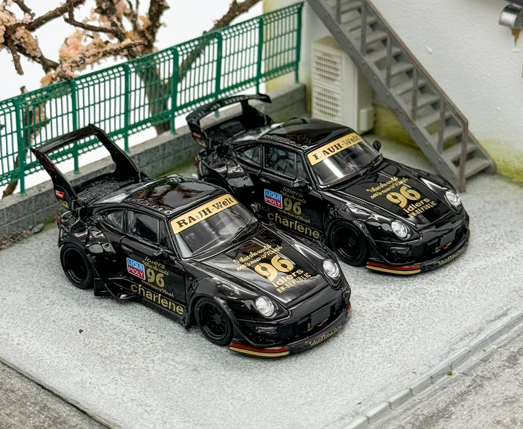 Ignition model 1/64 RWB ブラック\"charlene\" SW 1:64 Black RWB 911 Charlene Racing Sports Model Diecast