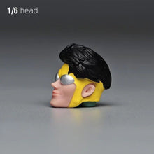 Load image into Gallery viewer, 1:12 Painted Head Figure Model Miniature Resin Diorama Face Man Cool Super Boy Collection