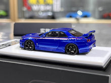 Load image into Gallery viewer, BZMW 1:64 Blue Decal Skyline GTR R34 NISMO Z-Tune Model Diecast Resin Car New Collection