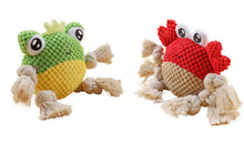 Load image into Gallery viewer, Dog Squeaky Toys Crab Chew Puppy Fluffy Rope Toy Durable Teeth Grinding Pet Cat