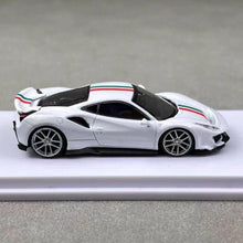 Load image into Gallery viewer, DCM 1:64 White Novitec 488 Pista Racing Sports Model Diecast Metal Car New