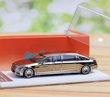 Load image into Gallery viewer, SH 1:64 Plating Silver Maybach S600 Pullman Limousine Model Diecast Metal Car