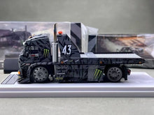 Load image into Gallery viewer, SW 1:64 Black Kamaz Kama3 Flatbed Tow Truck Sports Model Diecast Metal Car New Collection
