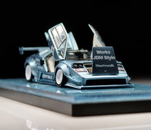 Load image into Gallery viewer, Topart 1:64 Ice Blue Countach LP500 #41 Sport Open Model Diecast Metal Car New Collection