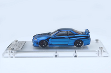 Load image into Gallery viewer, Timetop 1:64 Blue Carbon Skyline GTR R34 Z-Tune Model Diecast Metal Car New Collection