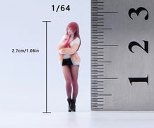 Load image into Gallery viewer, 1:64 Painted Figure Model Miniature Resin Diorama Toy Sand Red Hair Girl Stand