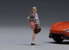 Load image into Gallery viewer, 1:64 Painted Figure Model Miniature Resin Diorama Toy Sand Trendy Walking Girl