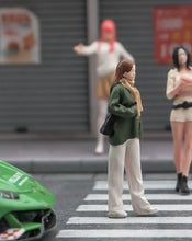 Load image into Gallery viewer, 1:64 Painted Figure Mini Model Miniature Resin Diorama Sand Girl Green Jacket New