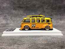 Load image into Gallery viewer, TPC 1:64 Yellow VW T1 Kombi Van Moon Eyes Camper Model Diecast Metal Car New