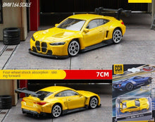 Load image into Gallery viewer, CCA 1:64 Yellow M4 GT3 Racing Sports Model Toy Diecast Metal Car BN