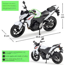 Load image into Gallery viewer, WELLY White 1:10 CB500F Sport Racing Street Model Diecast Metal Motorcycle