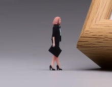 Load image into Gallery viewer, 1:64 Painted Figure Model Miniature Resin Diorama Sand Office Lady Businesswoman