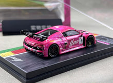 Load image into Gallery viewer, Tarmac 1:64 Pink R8 LMS GT3 EVO II #16 Sports Model Diecast Metal Car Box New Collection