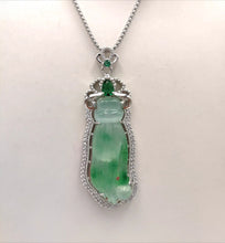 Load image into Gallery viewer, Nature Jade Budha Hand Pendant Necklace Gift Jewelry charm Blessing Lucky New d