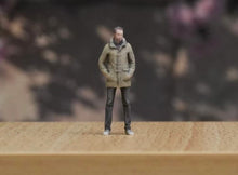 Load image into Gallery viewer, 1:64 Painted Figure Model Miniature Resin Diorama Sand Cool Causl Wear Man Stand