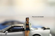 Load image into Gallery viewer, 1:64 Painted Figure Mini Model Miniature Resin Diorama Sand Girl Driver Racer
