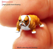 Load image into Gallery viewer, 1:64 Painted Figure Mini Model Miniature Resin Diorama Sand BullDog Pet Decor