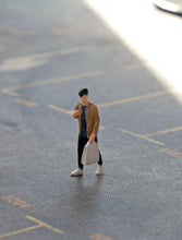 Load image into Gallery viewer, 1:64 Painted Figure Mini Model Miniature Car Scenes Resin Casual Man Carring Bag