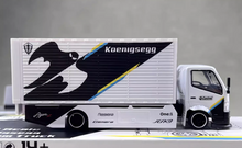 Load image into Gallery viewer, MT 1:64 White H300 Box Truck Custom Sports Model Diecast Metal Car New Collection