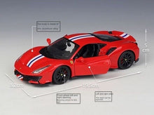 Load image into Gallery viewer, Bburago 1:24 488 Pista Racing Sports Model Toy Diecast Metal Car BN