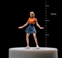 Load image into Gallery viewer, 1:64 Painted Figure Mini Model Miniature Resin Diorama Dancing Girl Shouting Boy New Scene