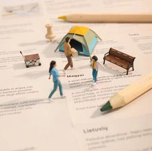 Load image into Gallery viewer, 1:64 Painted Figure Mini Model Miniature Diorama Sand Camping Outdoor Picnic Toy Collection