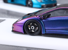 Load image into Gallery viewer, Fuelme 1:64 Purple Diablo GTR Racing Sports Model Diecast Resin Car New Collection