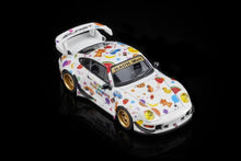 Load image into Gallery viewer, MH 1:64 White RWB 993 Happy Children's Day Sports Model Diecast Metal Car New Collection