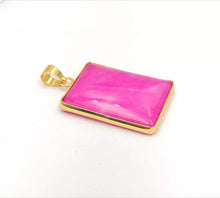 Load image into Gallery viewer, Nature Jade Fu Pai Rectangle Pendant Necklace Gift Jewelry charm Blessing Luck b