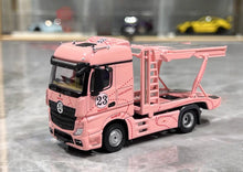 Load image into Gallery viewer, 1:64 Pink Actros Gigaspace 4x2 Trailer Truck Fit GD3 Model Diecast Metal Car