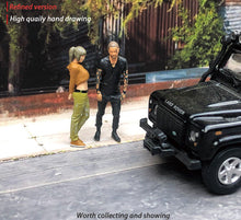 Load image into Gallery viewer, 1:64 Painted Figure Mini Model Miniature Resin Diorama Sand Trendy Tattoo Girl