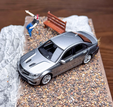 Load image into Gallery viewer, King 1:64 Gray C63 AMG W204 Sedan Sports Model Diecast Metal Car New Collection