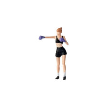 Load image into Gallery viewer, 1:64 Painted Figure Mini Model Miniature Resin Diorama Sand Boxing Girl Boxer