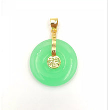Load image into Gallery viewer, Nature Jade Pendant Necklace Gift Jewelry charm Blessing Fu Fortune Round Luck e
